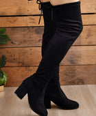 Round Toe Block Heel Boots