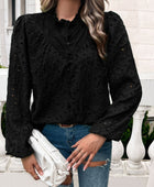 Devine Frill Round Neck Long Sleeve Shirt