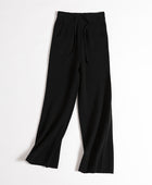 Thick Version Soft Glutinous Wool Drawstring High Waist Straight Wide Leg Pants - Body By J'ne