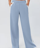 Side Striped Wide Leg Pants