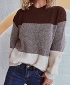 Color Block Long Sleeve Sweater