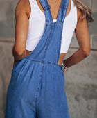 Distressed Wide Leg Denim Overalls - Body By J'ne