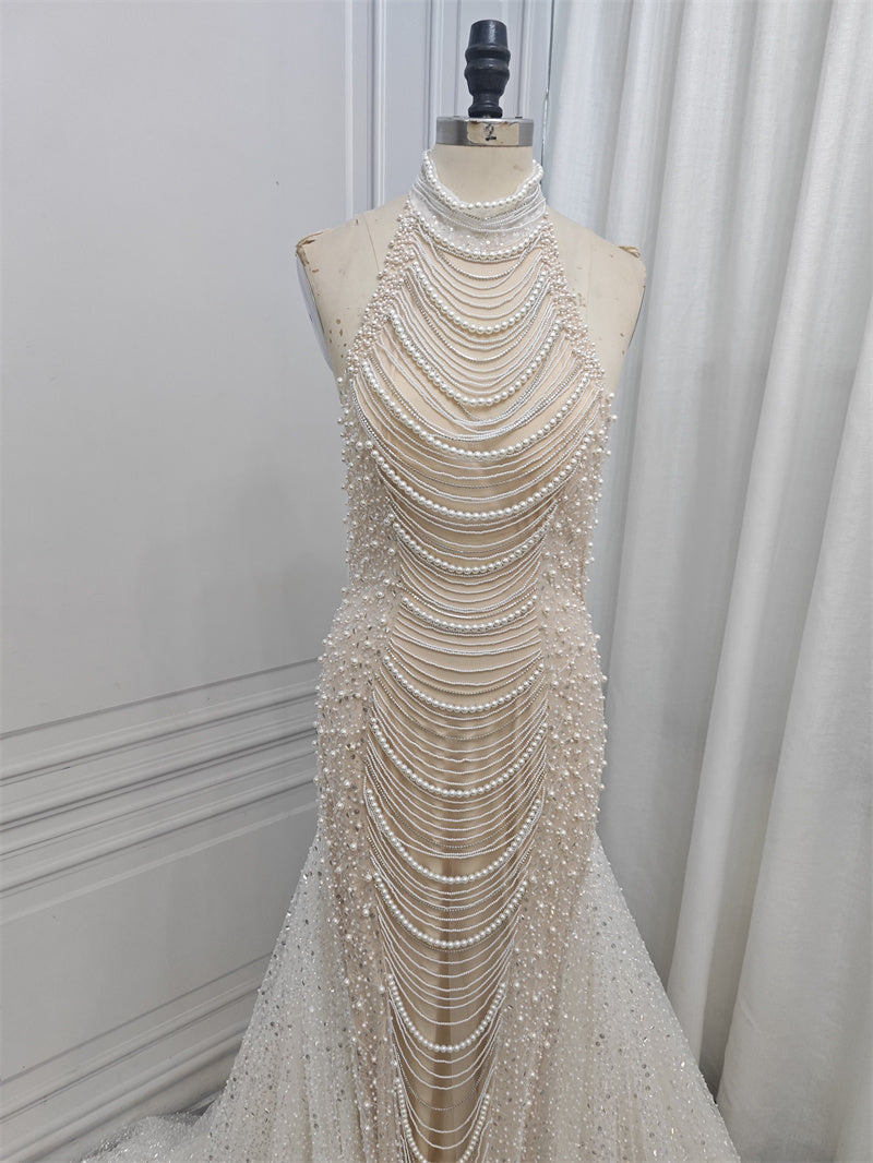 Fashionable High-waisted Fishtail Wedding Dress - Body By J'ne