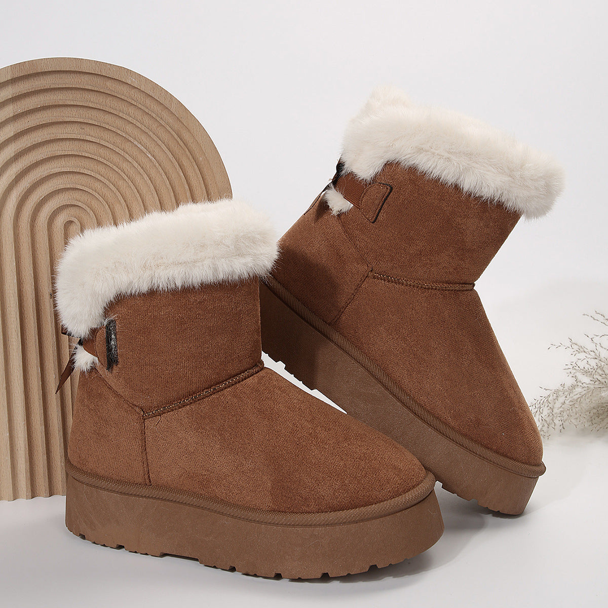 Campfire and Cocoa Bow-Knot Snow Boots - Body By J'ne