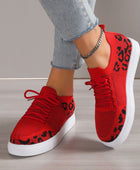 Lace-Up Leopard Flat Sneakers - Body By J'ne