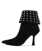 Piccini Stud Embellished Foldover Boots