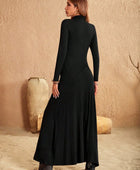 Turtleneck Long Sleeve Maxi Dress