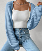 Honey Open Front Long Sleeve Cropped Cardigan