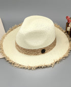 Raw Hem Raffia Hat - Body By J'ne