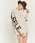 Be Yourself Printed oversized sweatshirt