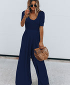 Scoop Neck Short Sleeve Jumpsuit - Body By J'ne