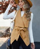 Tie Waist Vest Coat