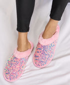 Sequin Plush Round Toe Slippers - Body By J'ne