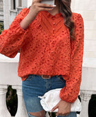 Devine Frill Round Neck Long Sleeve Shirt