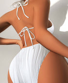 Textured Cutout Tied One-Piece Swimwear - Body By J'ne