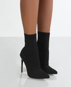 Mesh Point Toe Stiletto Boots