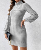 Turtleneck Long Sleeve Mini Dress