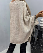 Round Neck Batwing Sleeve Sweater