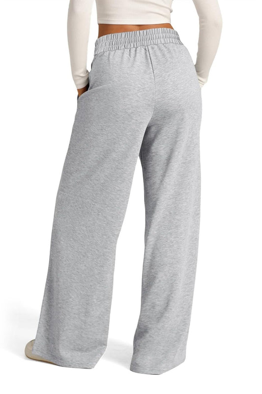 Drawstring Elastic Waist Wide Leg Pants - Body By J'ne