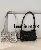 Sequin Knotted Straps Shoulder Bag