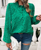 Devine Frill Round Neck Long Sleeve Shirt