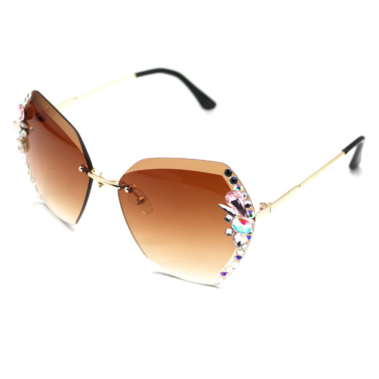 Rhinestone Frameless Sunglasses