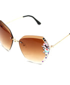 Rhinestone Frameless Sunglasses