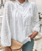 Devine Frill Round Neck Long Sleeve Shirt