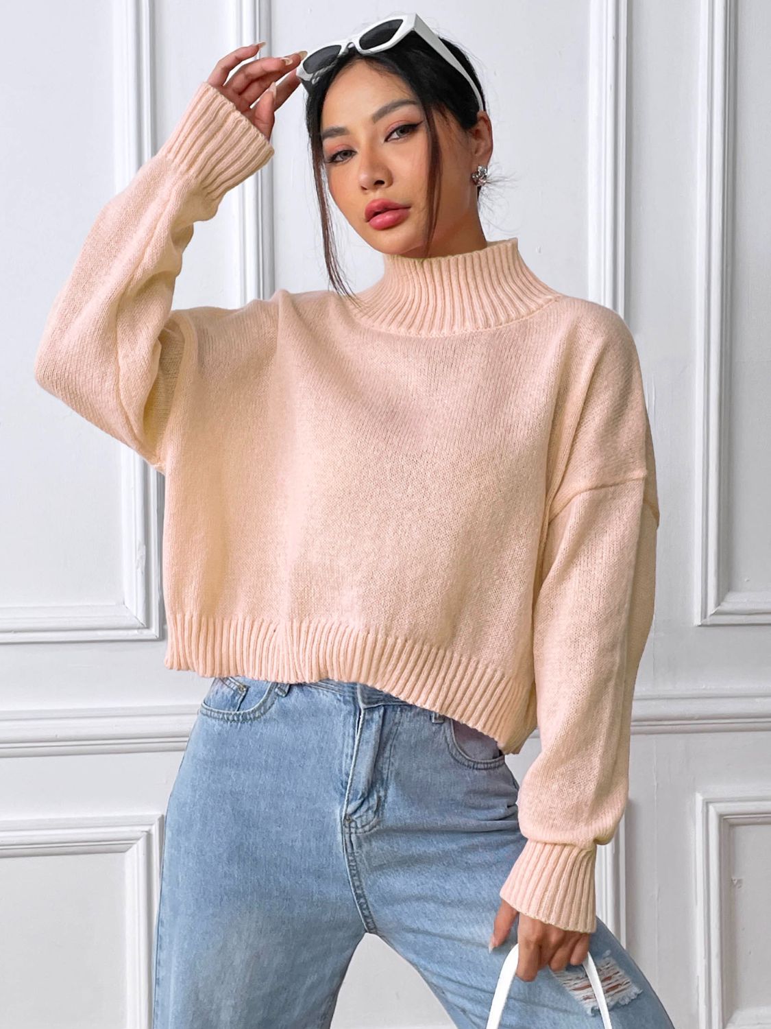 Turtleneck Long Sleeve Sweater - Body By J'ne