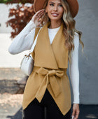 Tie Waist Vest Coat