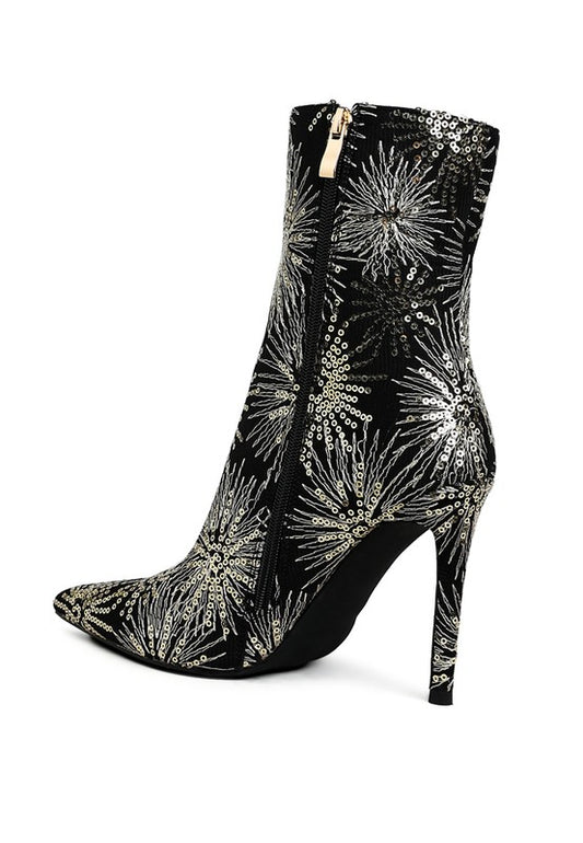 Oleander Sequin Embellished Stiletto Boots - Body By J'ne