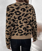 Perfee Tied Leopard Long Sleeve Cardigan