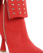 Piccini Stud Embellished Foldover Boots