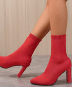 Point Toe Block Heel Boots