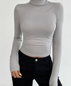 Devine Mock Neck Long Sleeve T-Shirt