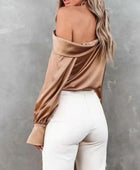 One Shoulder Long Sleeve Blouse