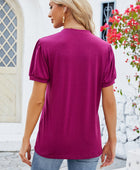 Notched Short Sleeve T-Shirt - Body By J'ne