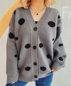 Polka Dot Button Up Cardigan