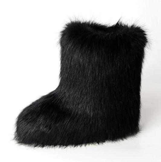 Made Ya Look Faux Fox Fur Boots - Body By J'ne