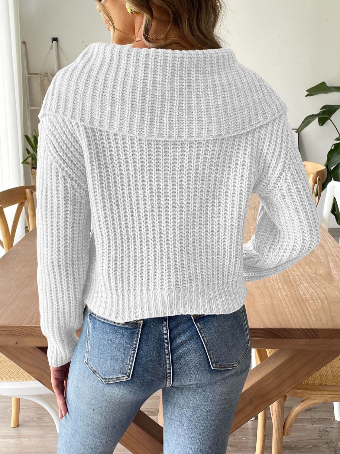 Cable-Knit Long Sleeve Sweater - Body By J'ne
