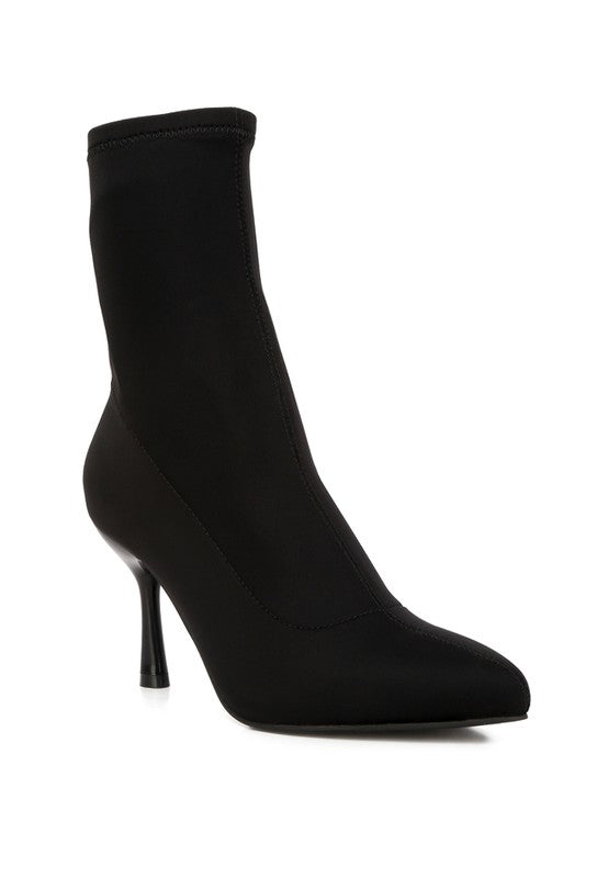Zudio Solid Mid Heel Sock Boots - Body By J'ne