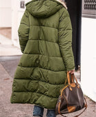 Plus Size Zip Up Sherpa Hooded Coat