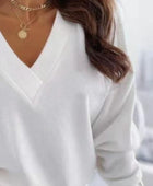 V-Neck Long Sleeve Sweatshirt