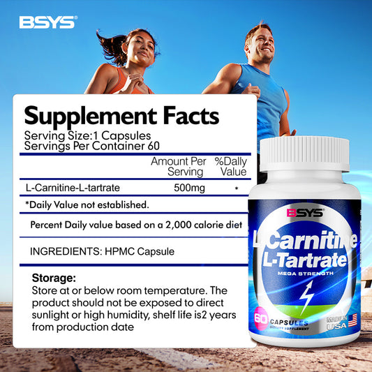 BSYS L-Carnitine L-Tartrate 60's - Body By J'ne