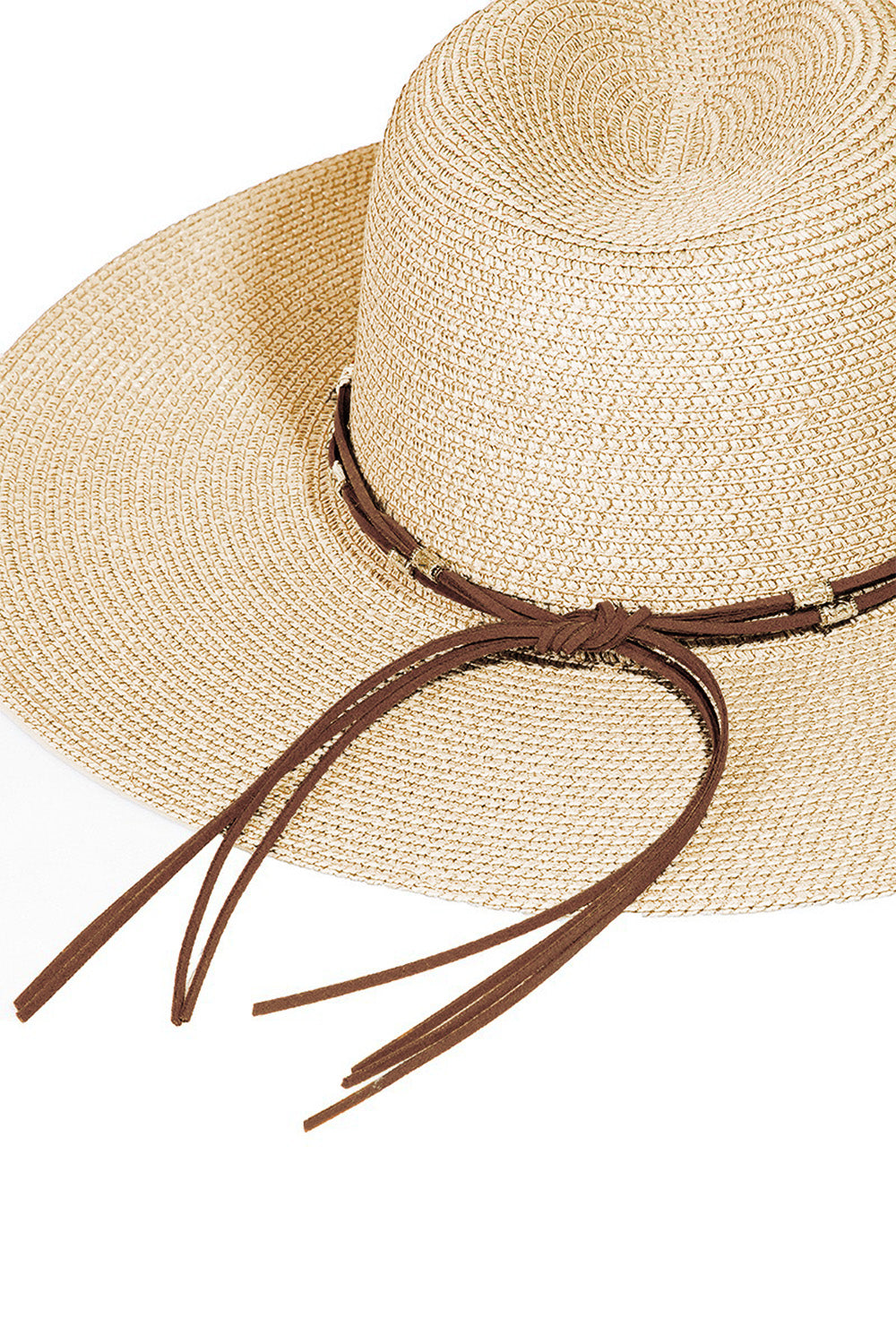 Rope Strap Wide Brim Weave Hat - Body By J'ne