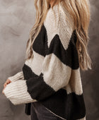 Color Block Round Neck Sweater