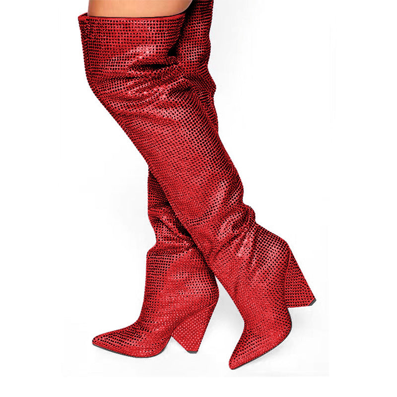 Razzle Dazzle Tapered Heel Wedge Boots - Body By J'ne