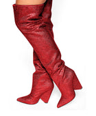 Razzle Dazzle Tapered Heel Wedge Boots - Body By J'ne