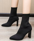 Point Toe Block Heel Boots