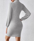 Turtleneck Long Sleeve Mini Dress